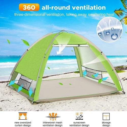 Large Pop Up Tent, UV Protection, Lightweight, Waterproof, Foldable Outdoor Indoor Beach Camping Tent for 4-5 Persons - Toytexx Large Pop Up Tent, UV Protection, Lightweight, Waterproof, Foldable Outdoor Indoor Beach Camping Tent for 4-5 Persons - Toytexx